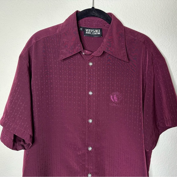 Vintage Versace Jeans Couture Embroidered Medusa Shirt - Picture 4 of 10